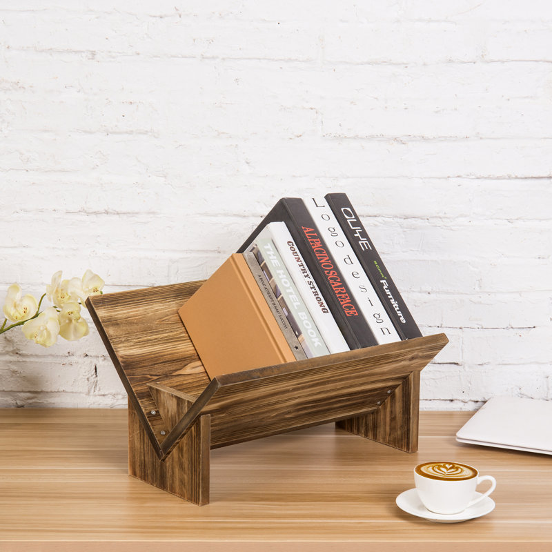 Tilted desktop bookshelf hotsell